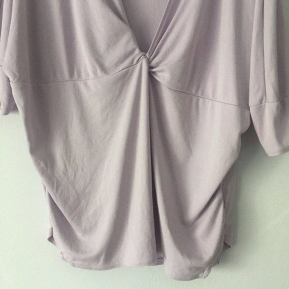 🪴 Urban Outfitters Silence + Noise Lavender Ribbed Tunic Twist Top - Picture 4 of 13